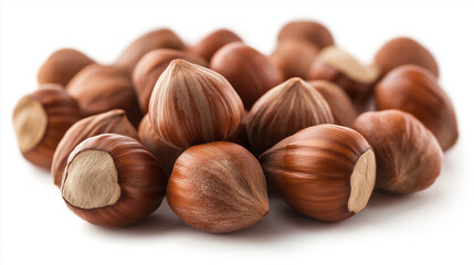Fototapeta premium hazelnuts isolated on a white background