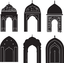 Taj Mahal Door vector illustration