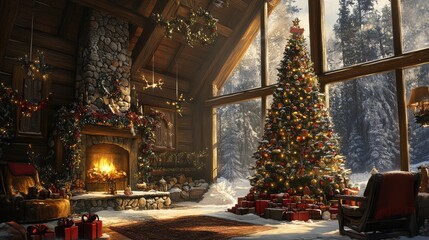 Fototapeta premium Christmas Greenhouse 