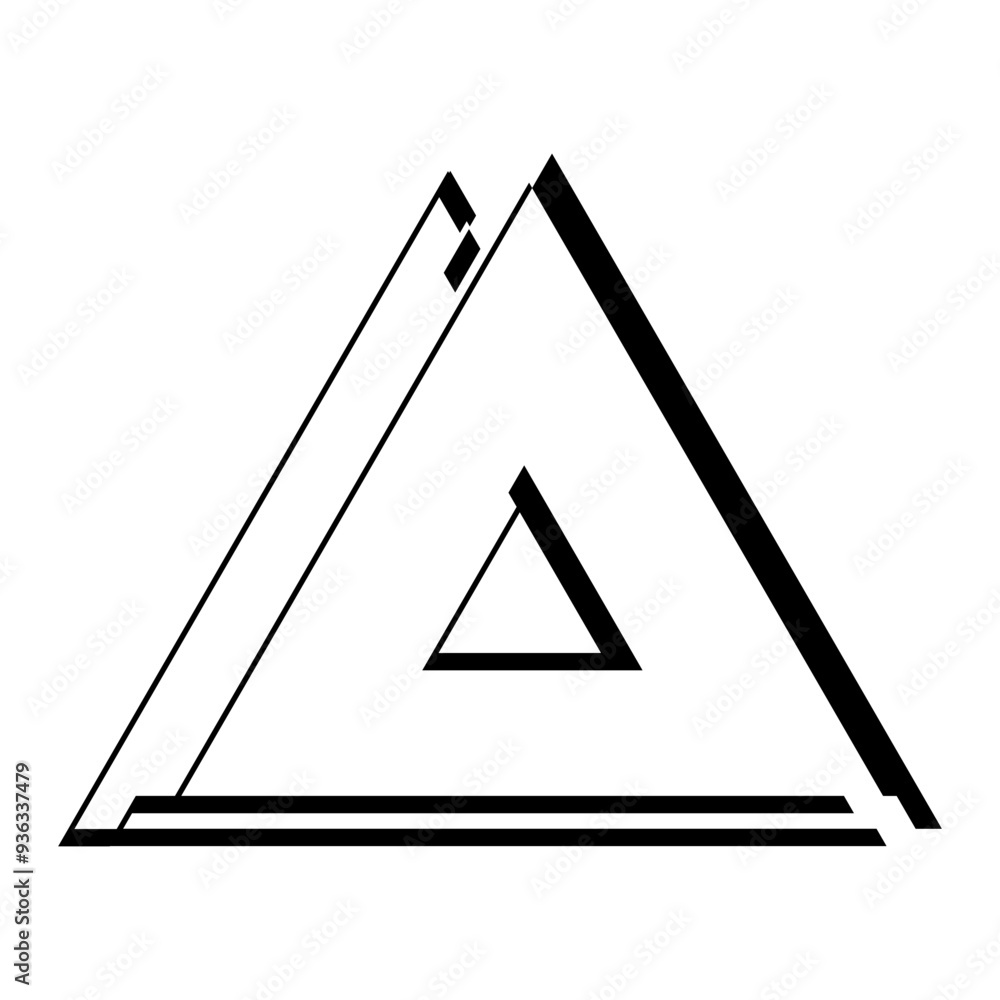 Poster triangle icon. triangle shape for design. vector illustration isolated on white background.