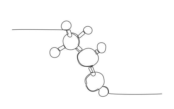 molecule line art, black and white clip art preview
