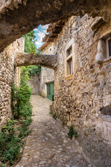 Mirmande, one of the Most Beautiful Villages of France, Dr&ocirc;me. City in southeastern France., Mirmande de is a picturesque medieval village perched on a hill.