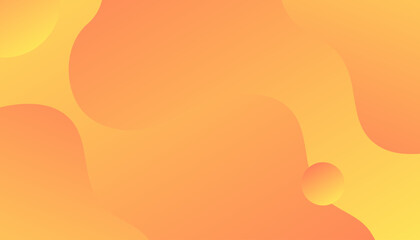 Orange elements with fluid gradient. Dynamic shapes composition. Vector illustration