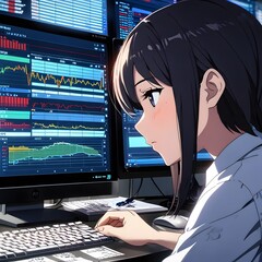 Attractive Finance and money technology background in asset management