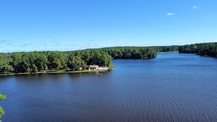 lake and forest , Huntsville state park, Texas, USA