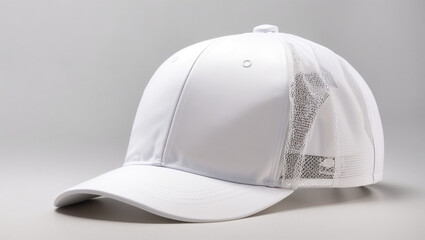 Fototapeta premium white baseball cap on white background