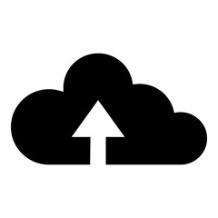 Cloud upload icon. Online storage vector illustration.