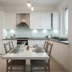 Kitchen Interior with dining table