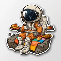 Astronaut Enjoying a Picnic
