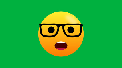 speaking, smart and teacher emoji illustration