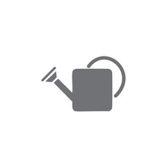 Simple watering can icon. This graphic depicts a basic, yet recognizable watering can. Perfect for websites, apps, or presentations related to gardening, agriculture, or plants.