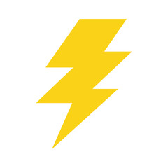 Lightning flash icon symbol sign isolated on white design. Vector illustration