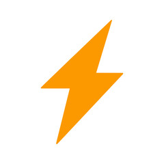 Lightning flash icon symbol sign isolated on white design. Vector illustration