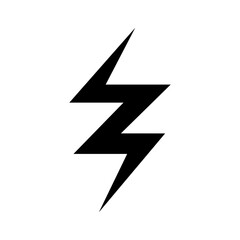 Lightning flash icon symbol sign isolated on white design. Vector illustration