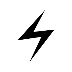 Lightning flash icon symbol sign isolated on white design. Vector illustration