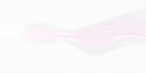 Soft Pink Abstract Wave on White Minimalist Background