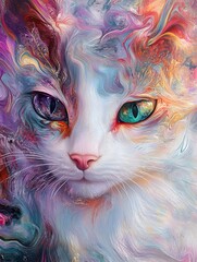 Whimsical Animal Portraits Showcasing Unique Personalities in Vibrant Painterly Style
