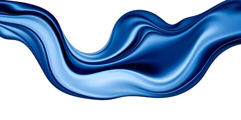 Abstract Blue Wave Design on White Background
