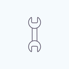 Wrench icon design. Simple yet effective, this wrench icon is perfect for any project needing a symbol of repair, maintenance, or construction.