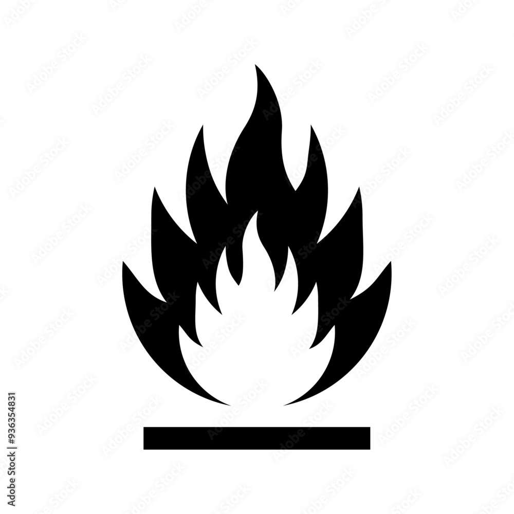 Wall mural fire icon