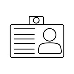 Identification card design featuring a blank template for personal details and a photo space