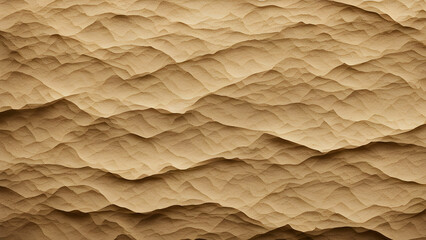 Soft sandy beige crumpled paper texture background 