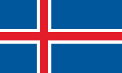 Obraz premium Iceland flag in high resolution vector. EPS10