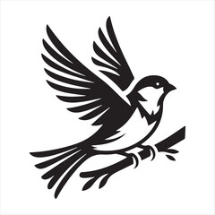 Obraz premium A Sparrow Bird Vector Art Illustration
