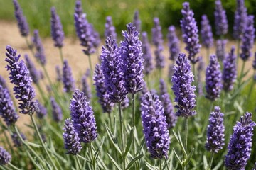 Fototapeta premium Lavender flowers outdoor natural macro photo taken on a summer day