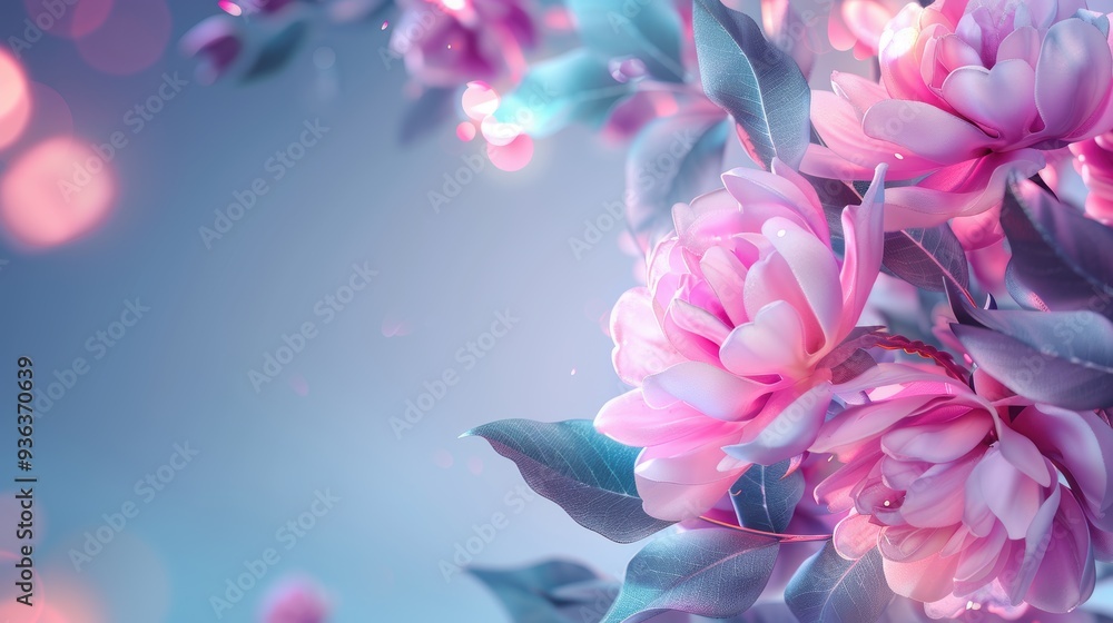 Poster a creative and artistic design featuring a neon rose border, with a unique and eye-catching look. th