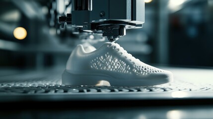 3D Printing of a White Sneaker