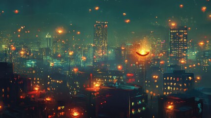 Obraz premium Urban Glow 