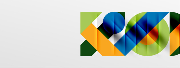 Fototapeta premium Round shapes, circles and lines minimal geometric background. Vector Illustration For Wallpaper, Banner, Background, Card, Book Illustration, landing page