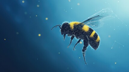 Naklejka premium Abstract Bumblebee in Flight