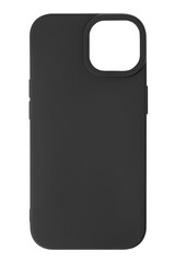 Black phone case on blank background.