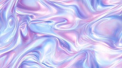 Obraz premium A smooth, abstract background featuring swirling pastel colors of pink and blue, resembling a fluid, iridescent texture pearlescent background.