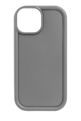 Gray phone case on blank background.