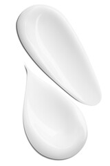 Set, composition of cosmetic strokes, cream on a blank background.