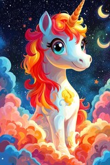 Magical Unicorn in the Night