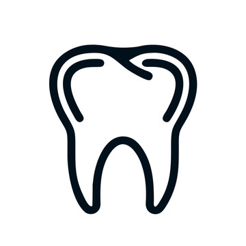 Tooth icon on white