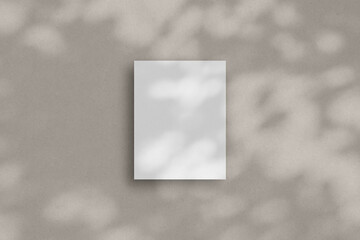 A single white vertical paper sheet mockup, US Letter flyer mockup, paper, letter, invitation card.