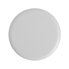 Cosmetic round plastic cap on blank background.