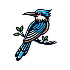 bird on a branch Vector art illustration 