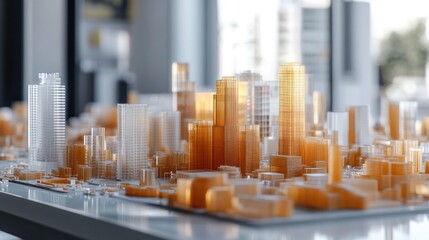 A Detailed 3D Printed Cityscape Model