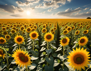 Fototapeta premium sunflowers in the field