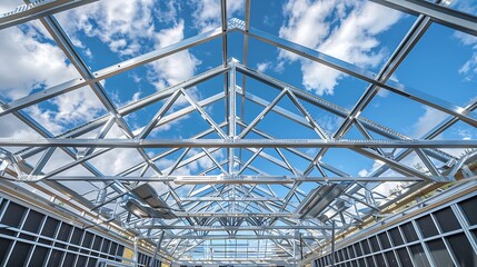 Metal roof trusses install 