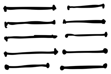 set of vector dividers silhouettes