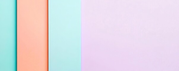 Fototapeta premium Soft pastel gradient lilac, sky blue, and peach, pastel background, serene blend