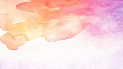Obraz premium Gentle watercolor strokes in pastel peach and lavender, pastel background, delicate wash