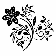 Floral Ornamental Borders Element on a isolated white background (8)